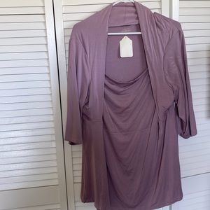 Lavender tee shirt blouse